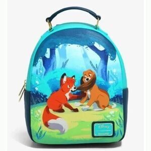 Loungefly Disney The Fox and the Hound‎ Tod & Copper Playtime Mini Backpack
